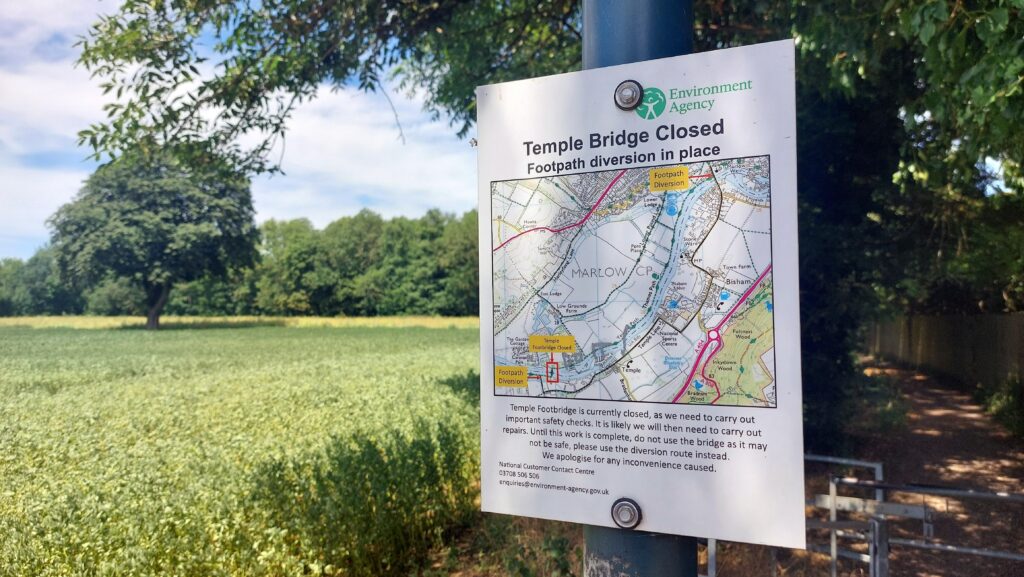 Thames Path diversion notice